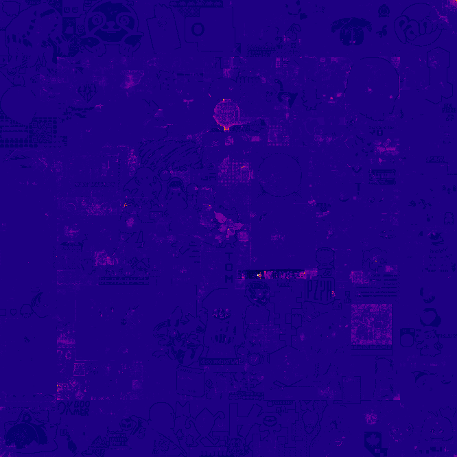 Canvas 30a - pixel heat map